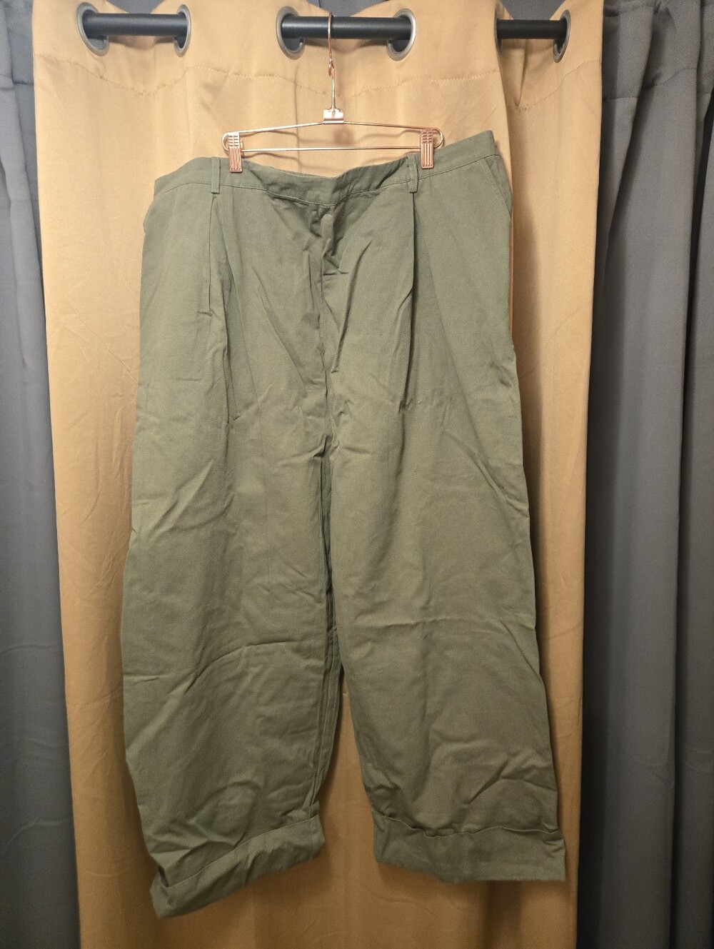 Gilli Olive Barrel Pants - Olive Green 3x